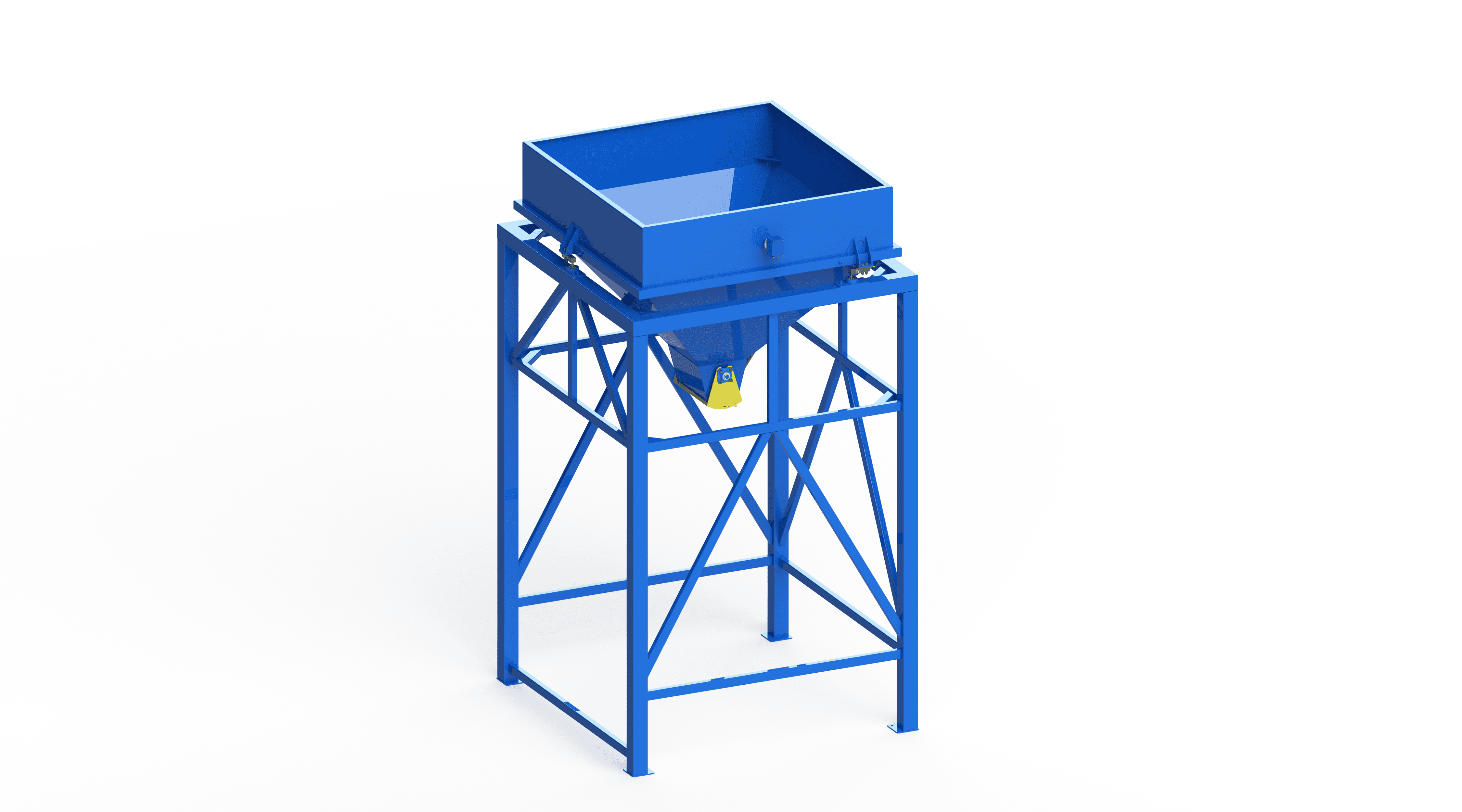 Tolva para áridos de una sección de 1x1 m³